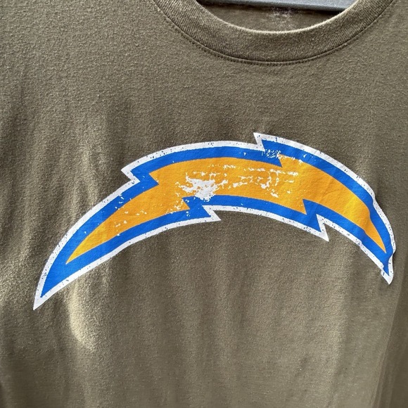 LA Chargers Nike NFL 2XL Mens Army Green Long Sleeve Shirt XXL NFL Los Angeles - Picture 2 of 10